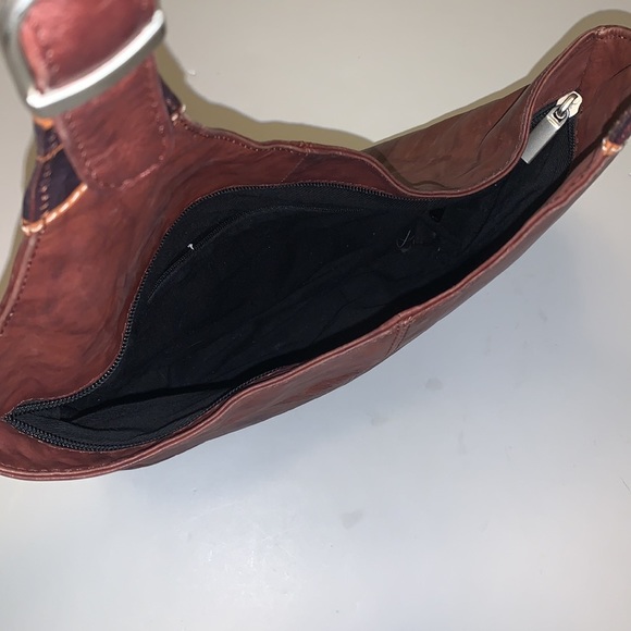 Vintage Brown Leather Boho Purse from India - Picture 4 of 11